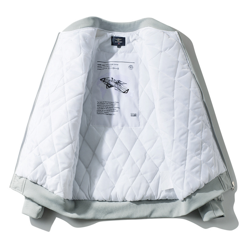 2019 Winter Amazon New Men's Cotton Clothes Nasa Joint Pilot Stand Collar Jacket plus Size Couple Workwear