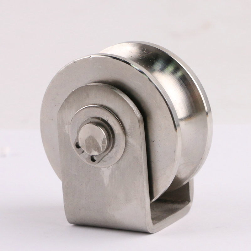 不锈钢滑轮厂家定制 玻璃门轨道移动推拉滑轮 工业门配件规格定制