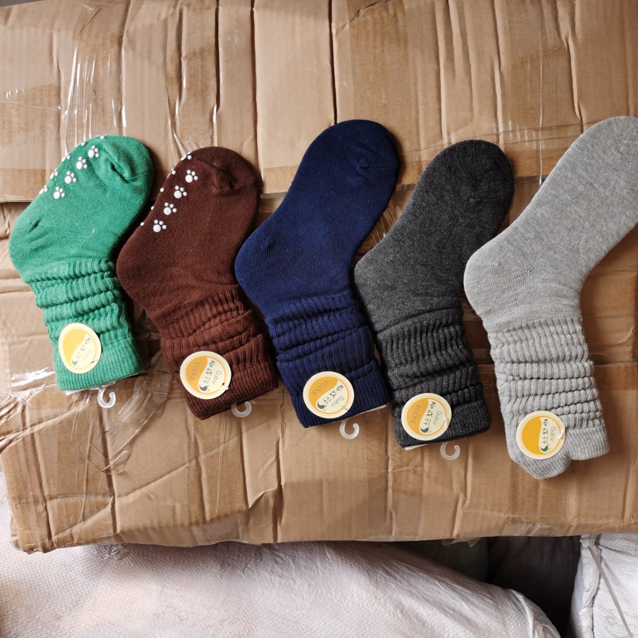 儿童袜子秋冬 女童袜子长巷筋中筒儿童堆堆袜