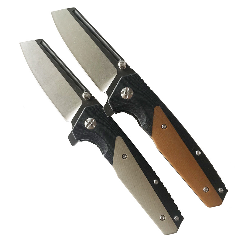 跨境电商货源原创小折刀440c钢双色g10柄折叠刀户外野营edc工具刀