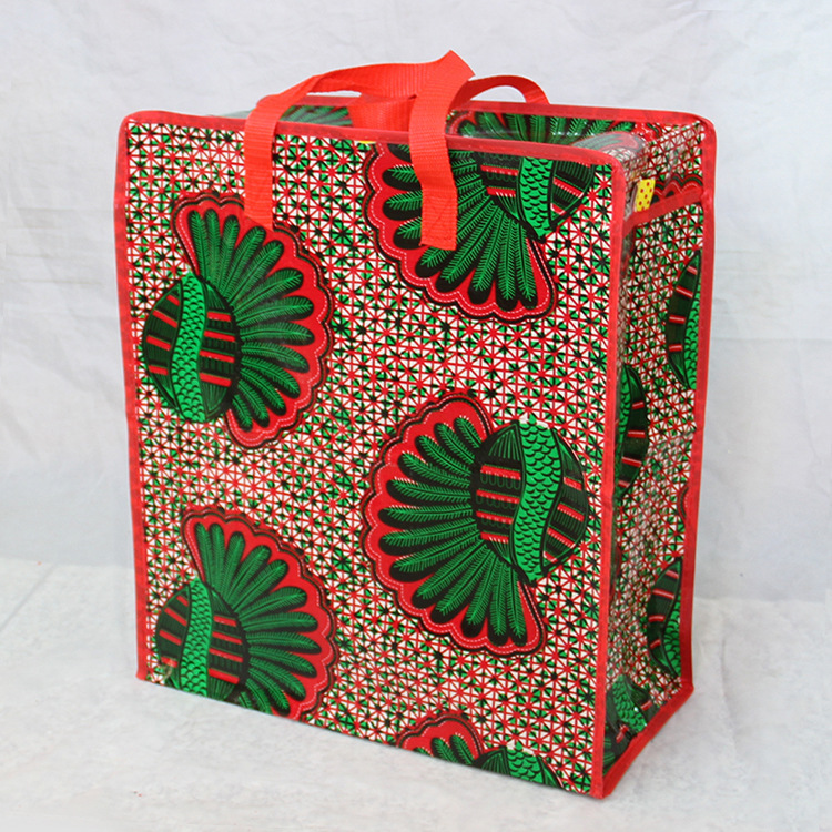 时尚彩色印花手提编织袋 pp塑料覆膜购物蛇皮袋 可定制家用收纳袋