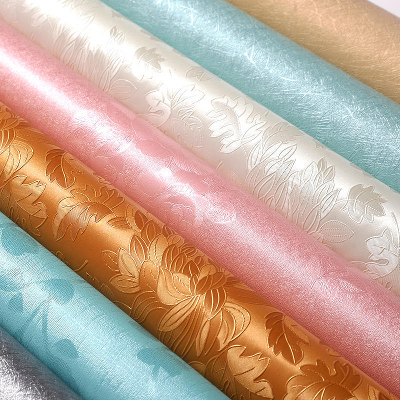 墙纸 自粘简约纯色3d壁纸自贴欧式pvc翻新卧室客厅酒店背景墙温馨