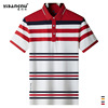 Buongiorno. special counter summer Men's Short sleeved Thin section Horizontal stripe Lapel POLO Middle-aged and young Casual menswear Buongiorno. special counter summer Men's Short sleeved Thin section Horizontal stripe Lapel POLO Middle-aged and young Casual menswear
