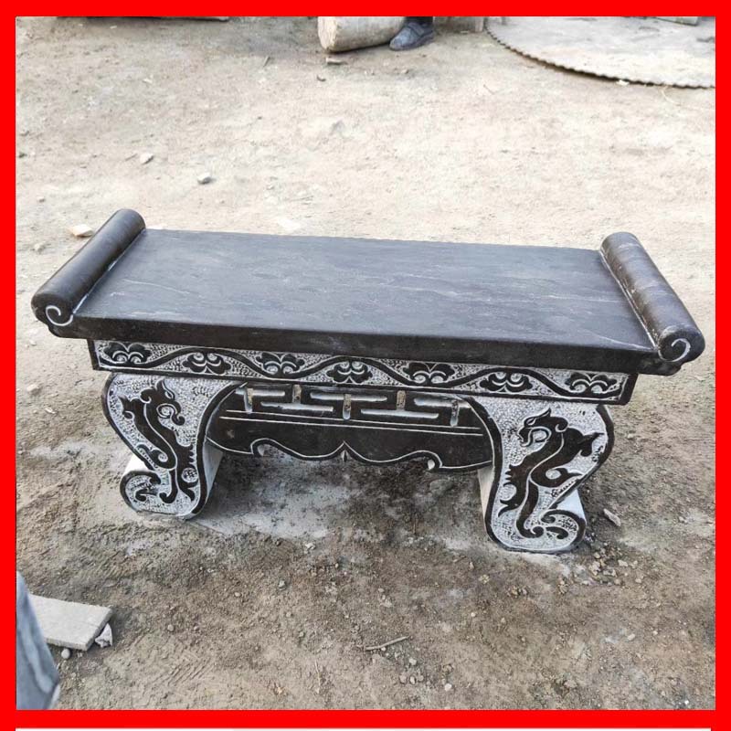 石雕青石供桌出售 定制大理石汉白玉寺庙石材供桌花岗岩香炉摆件