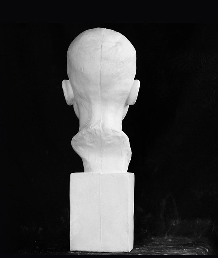 艺伯乐石膏像50cm少年石膏头像 美术素描教具石膏模型雕塑摆件