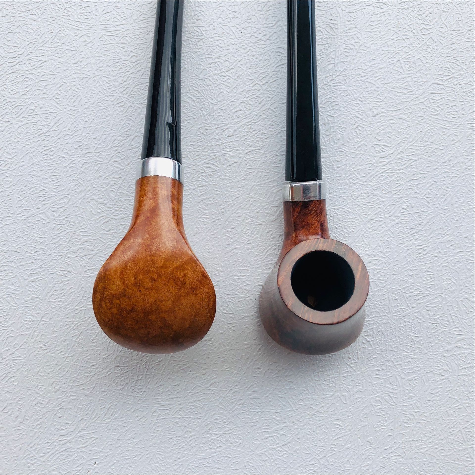 三森 实木烟丝烟斗 25公分超长阅读斗 9mm碳芯 9612#无上漆烟斗