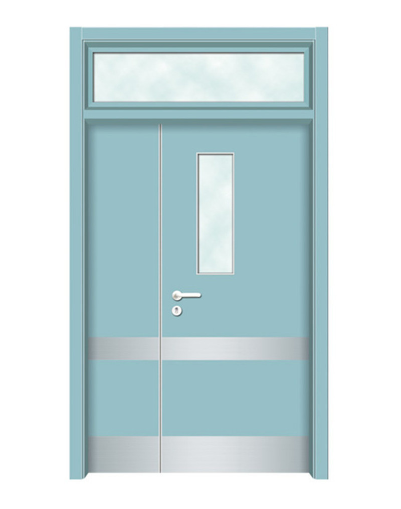 森森天蓝色病房门 云南天cpl医院门实木子母防火医院病房门