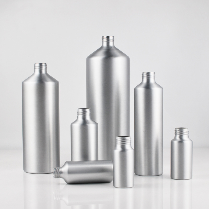 50ml100ml150ml500ml750ml斜肩化妆品铝瓶喷雾乳液螺纹铝瓶可定制