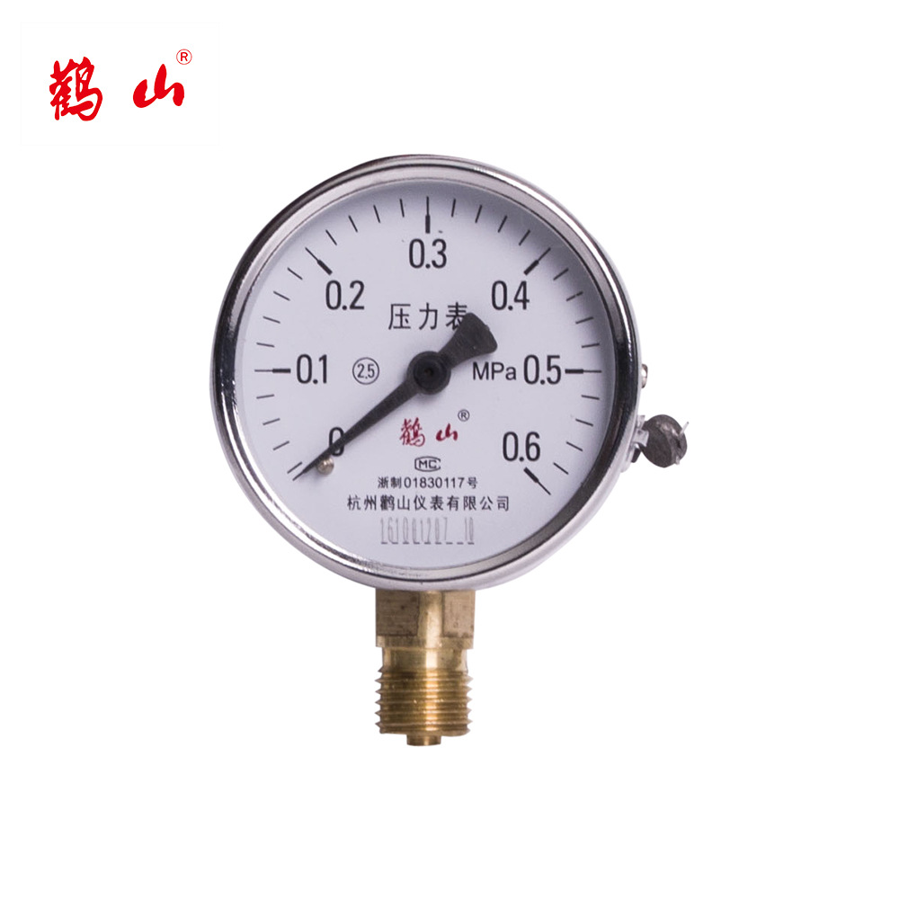 0成交1001台y150弹簧管压力表空气压力表 水压力表 径向蒸汽压力表