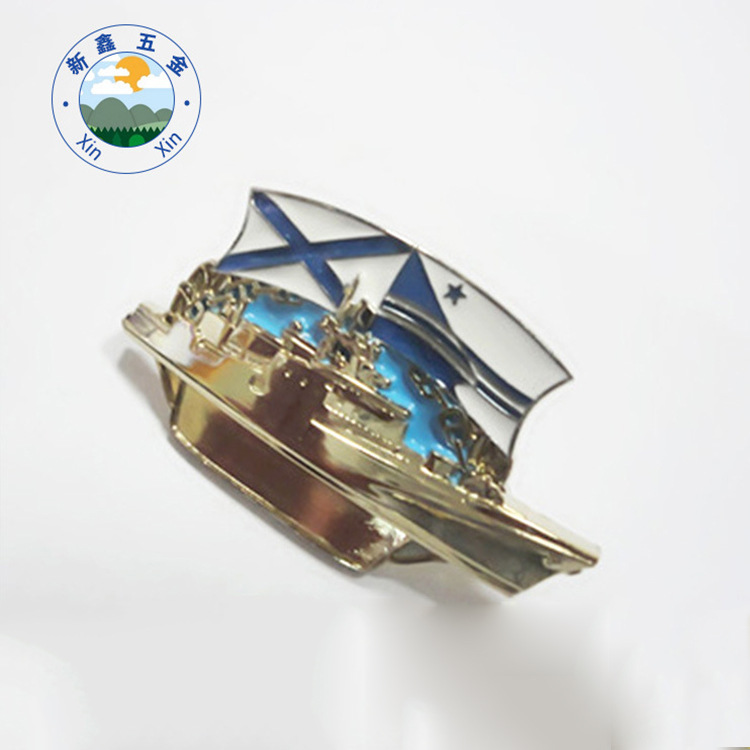 金属保安帽徽 军队帽徽 校徽企事业胸徽高等外贸烤漆金属帽徽定做