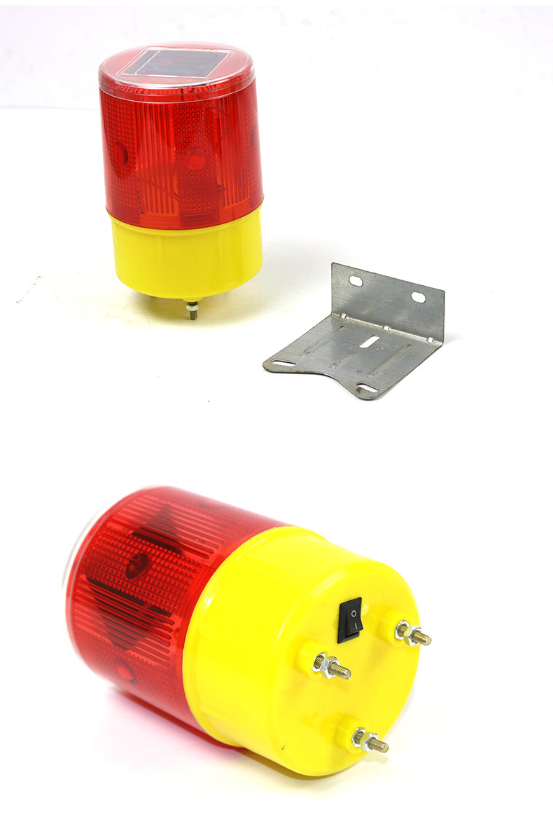 直销太阳能警示灯led爆闪夜间警示闪光灯交通障碍灯施工信号灯