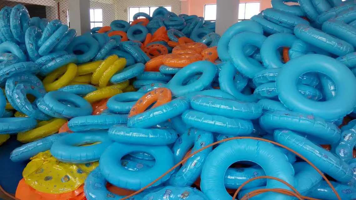 现货批发充气水晶游泳圈 pvc儿童游泳圈双层泳圈腋下圈水晶圈