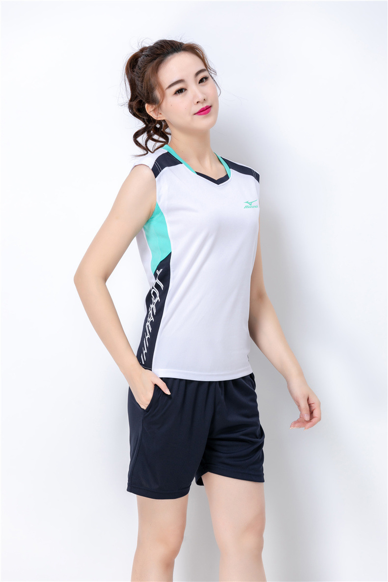 排球服套装男女款无袖排球服透气速干运动队服比赛印字印号1915
