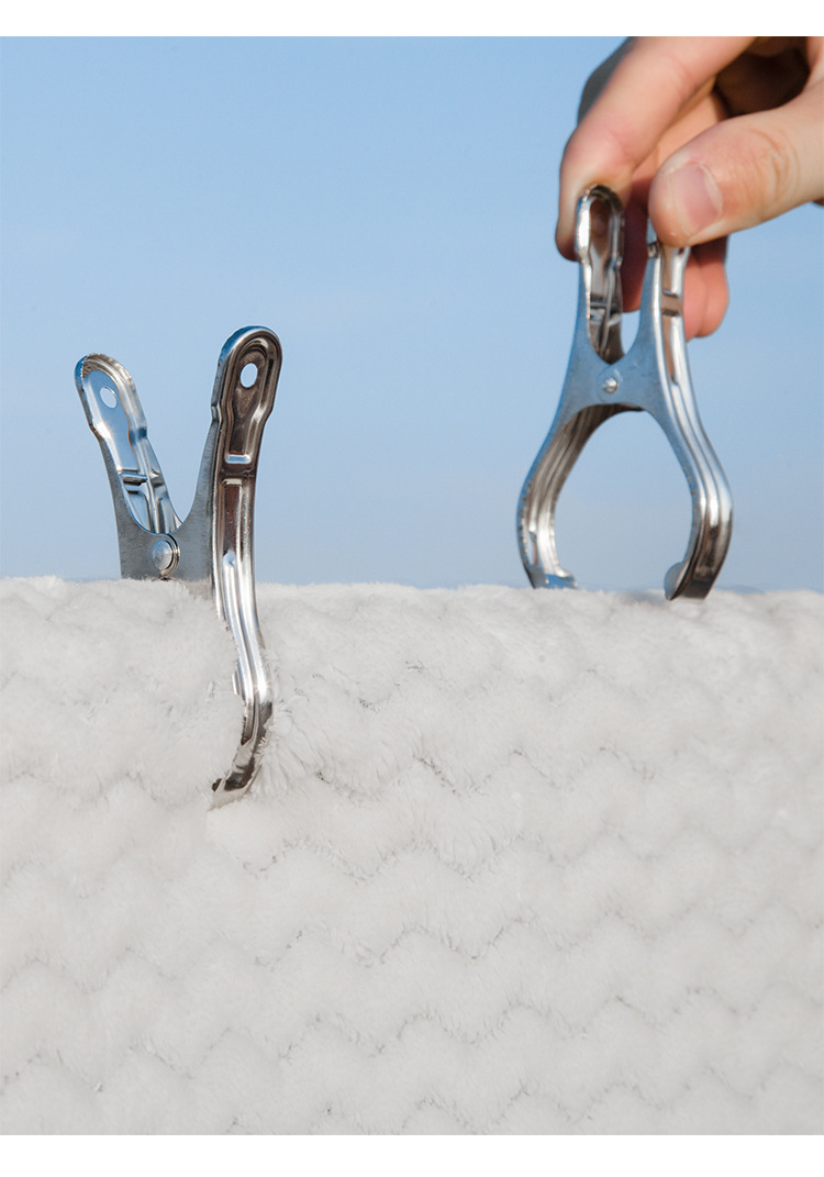 不锈钢夹晒被子晾被子衣服夹子晾衣夹被夹固定防风夹子大夹子衣架