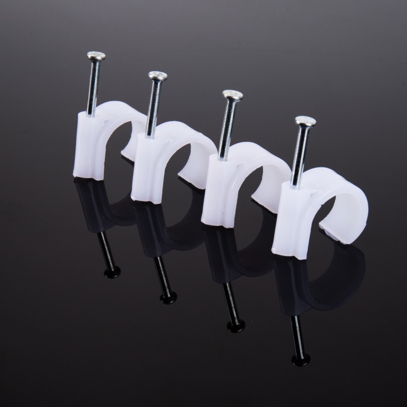 电线固定卡扣_厂家直供钢钉勾型线卡 25韧性宽带电