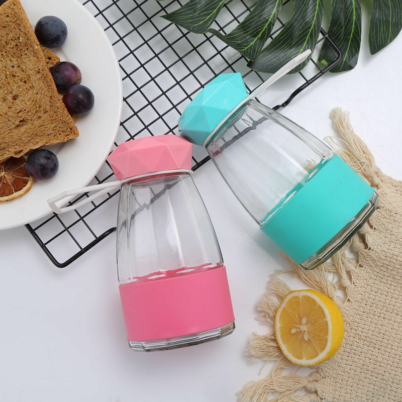 2019 New Pink Blue Brick Frosted Promotional Gifts Glass Support Printing Advertising Logo QR Code
