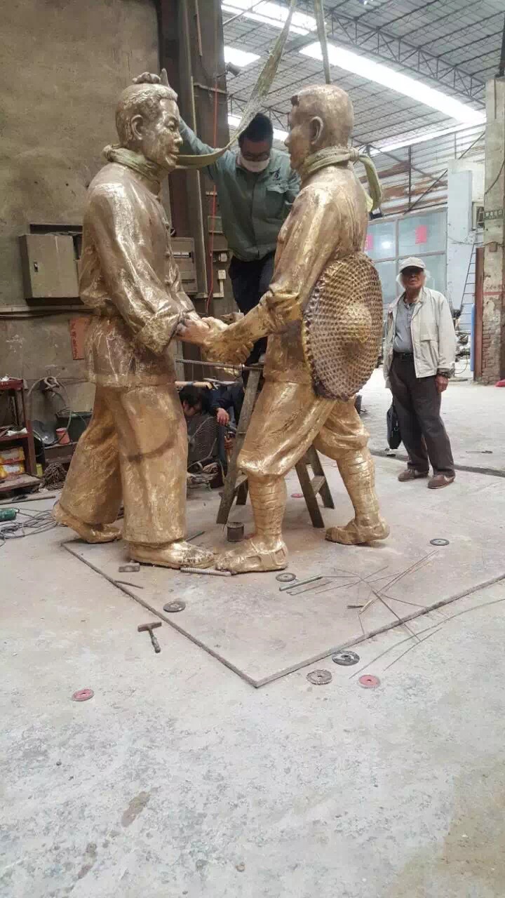 铸铜人物景观雕塑广场商业街铜雕摆件农耕民俗小品小区雕塑定制