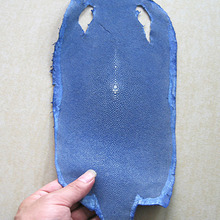 厂家批发泰国进口魔鬼鱼7寸磨面珍珠鱼皮手工鞋DIY钱包财布包包