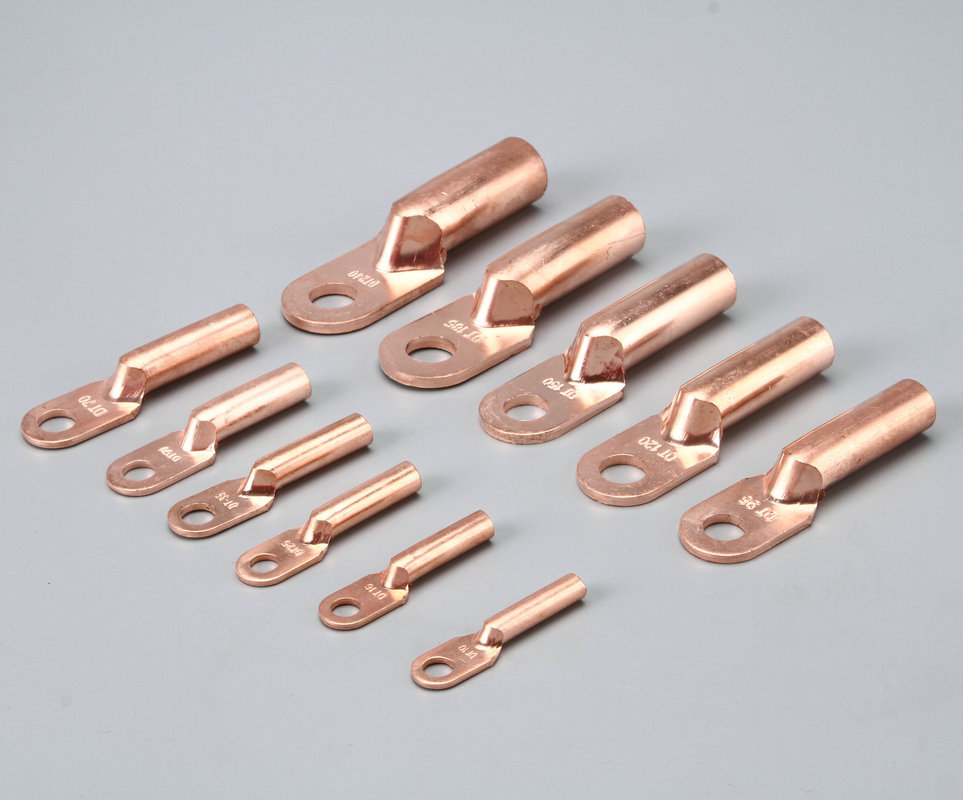 dt铜接头接线铜端子单孔鸭嘴鼻电缆铜鼻子国标非标堵油紫铜铜线