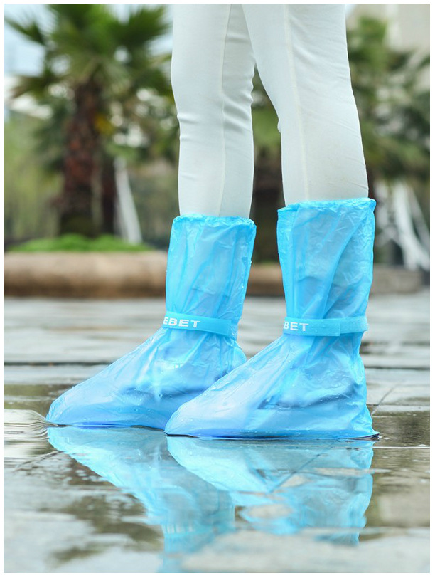 男女防雨鞋套雨天防水鞋套户外旅游中高筒加厚耐磨底防滑防雨靴套