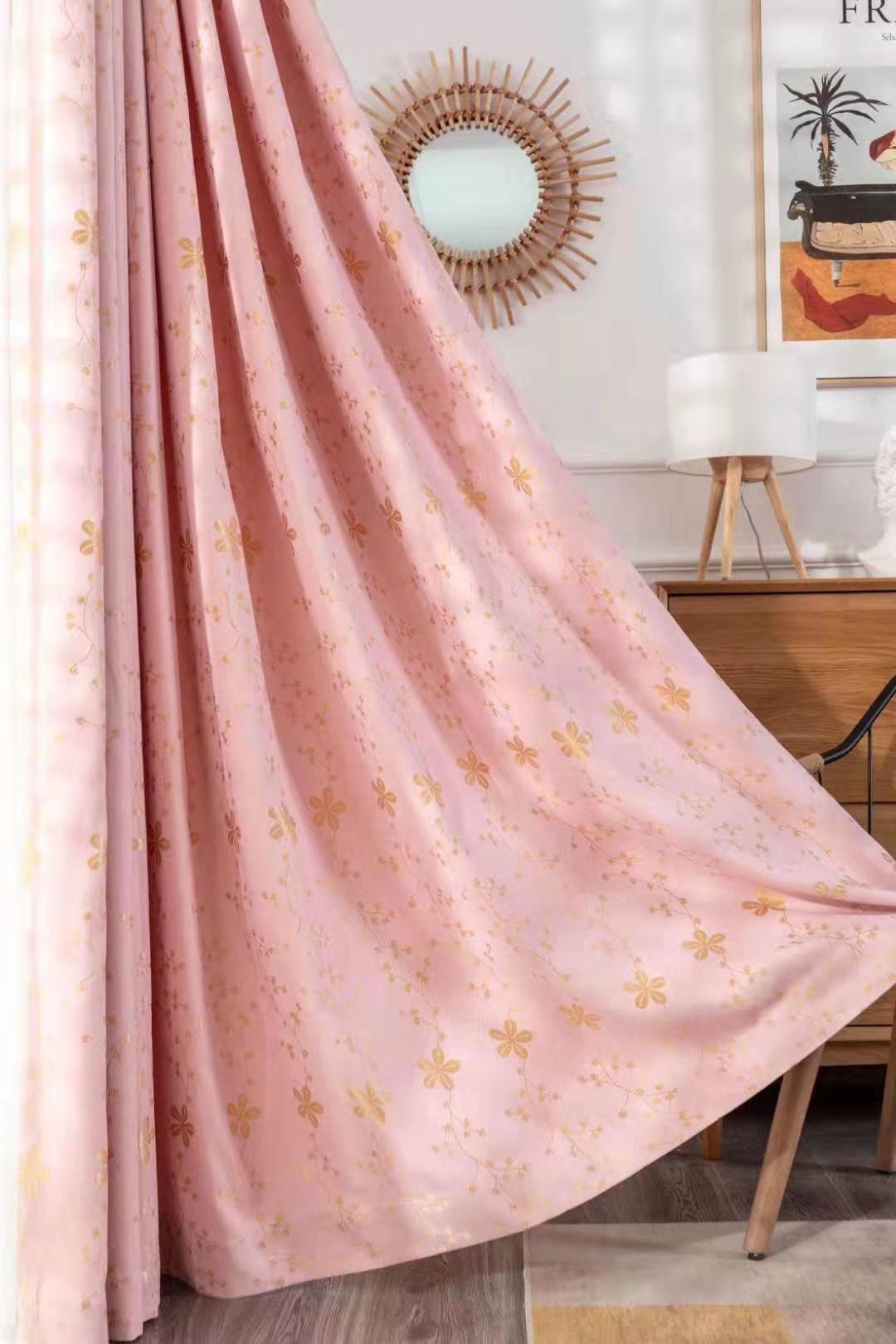 厂家直销简约现代雪呢绒提花窗帘成品客厅房间高档大气全遮光窗帘