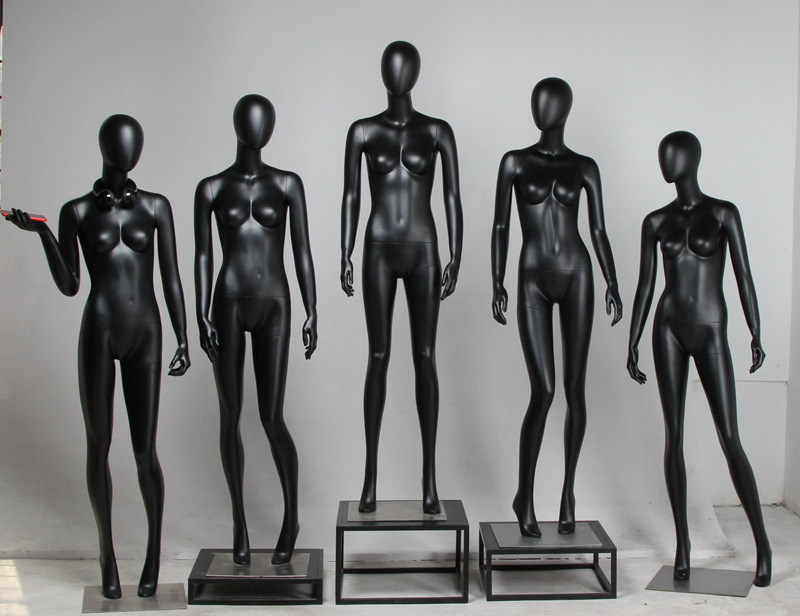 模特道具女全身人台橱窗服装店人体哑光站坐模展示架陈列假人模特