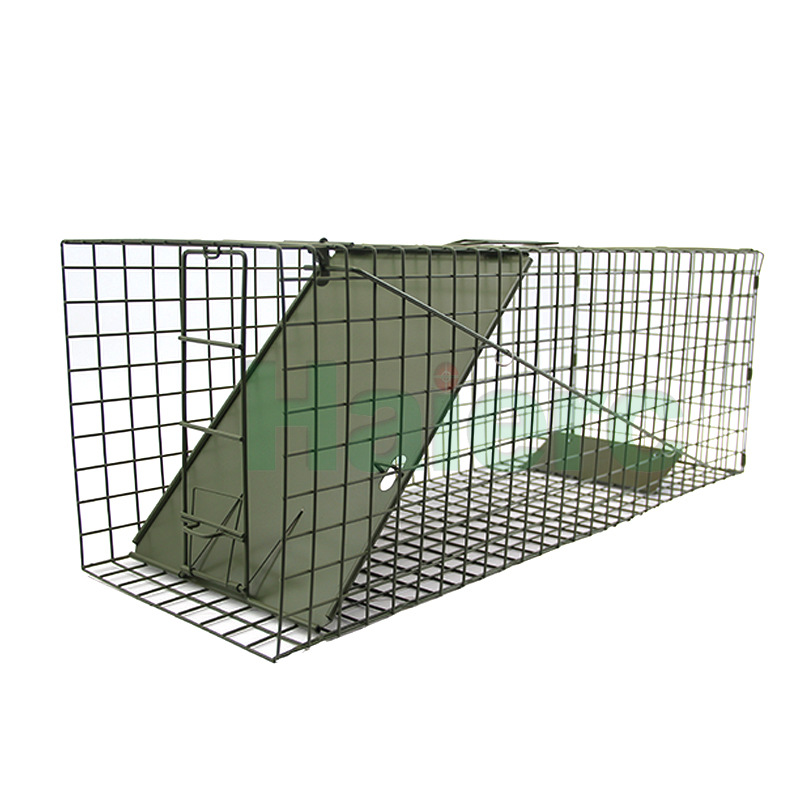 陷阱笼捕兽笼诱捕铁丝笼踏板式捕鼠笼 型号:hc2614 尺寸:46x14x13cm