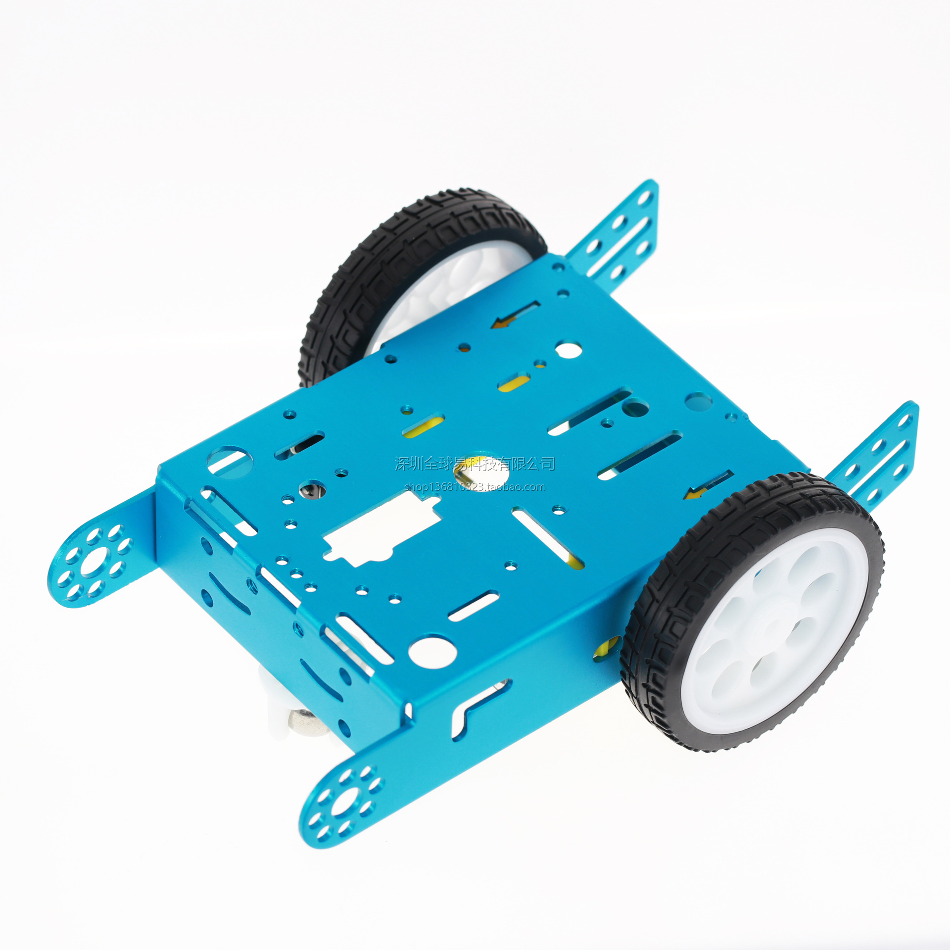 铝合金小车 机器人小车 智能小车底盘合金底盘 2轮小车diy新款a30-阿