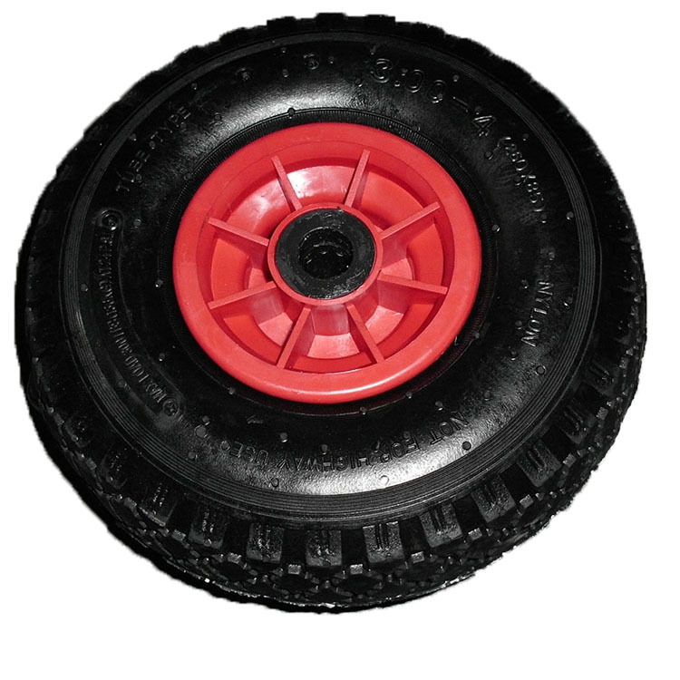 山东橡胶轮胎 10寸充气轮子 工具车轮子10x350-4充气轮 货仓车轮