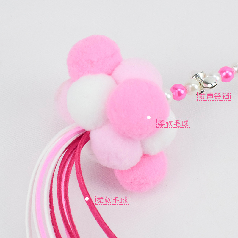 19 New Pet Supplies Handmade Fringe Tape Bell Pompon Fairy Cat Teaser Cat Toy