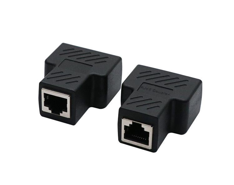 rj45网络一分二转接头网线三通头1拖2对接延长器连接器分线器