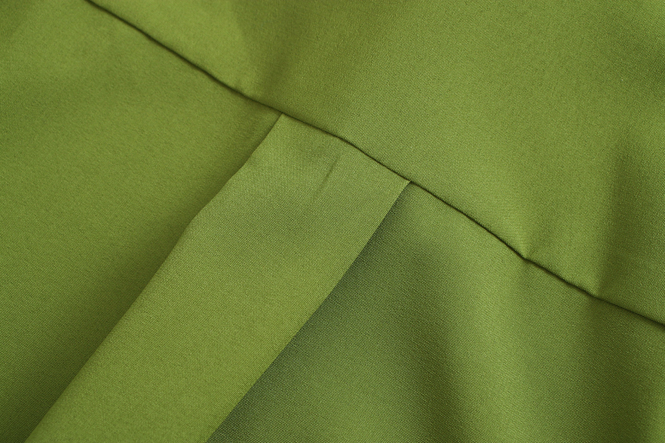 2019春跨境女装纯色抹茶绿短袖衬衫女