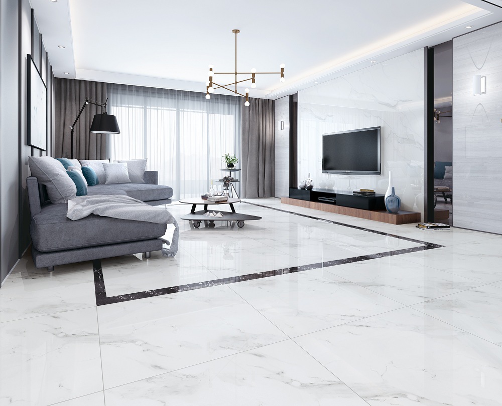 4,墙地一体 扩张立体感,地砖上墙,精约空气,舒服美观大方.