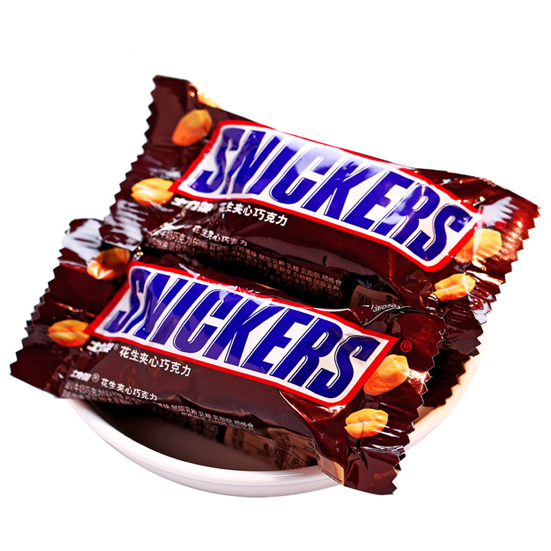 德芙士力架花生夹心巧克力 结婚喜糖批发散装500g约22颗糖果