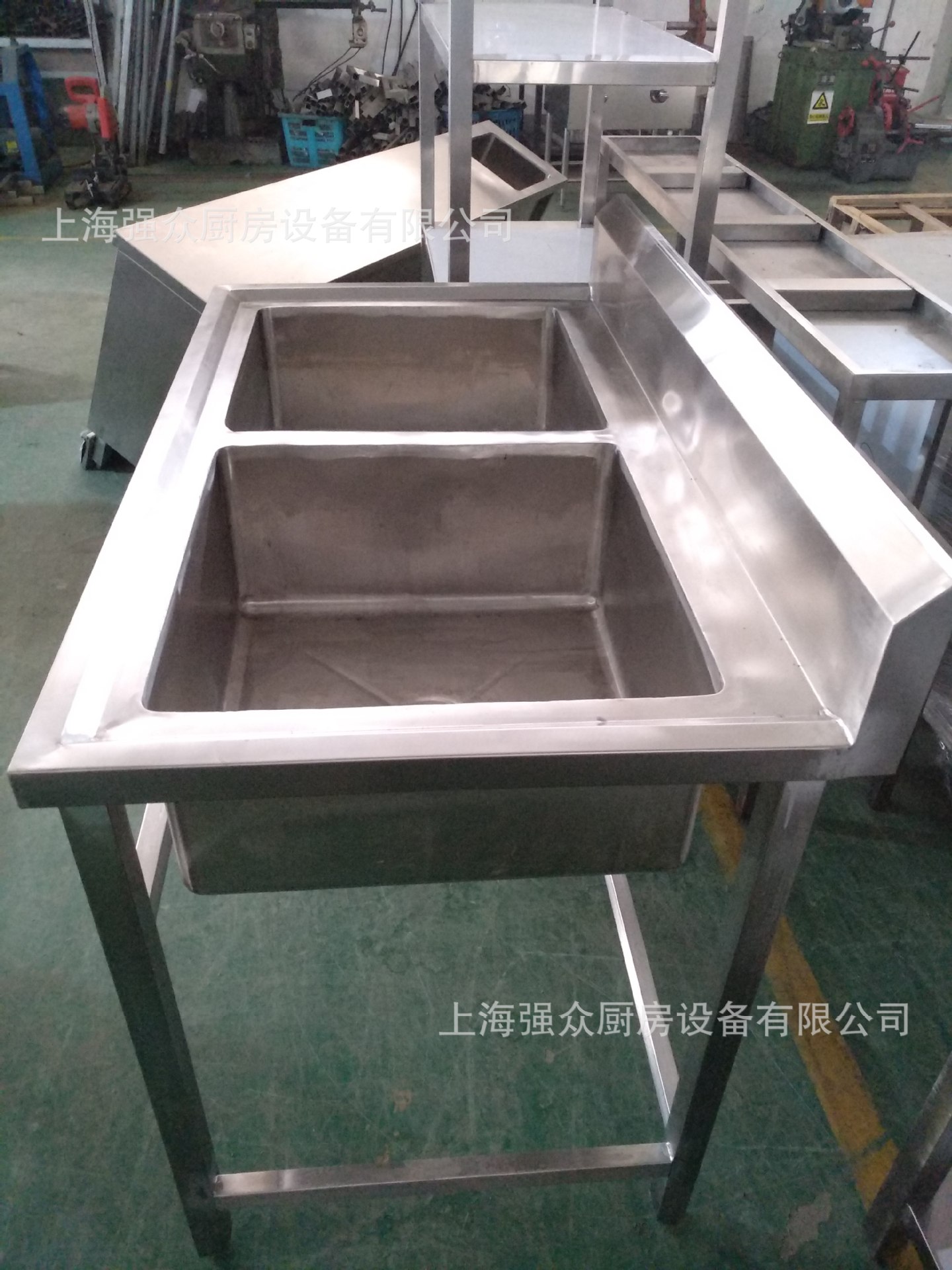 上海厂家生产供应不锈钢双眼水池 双眼盆台,不锈钢双眼星盆
