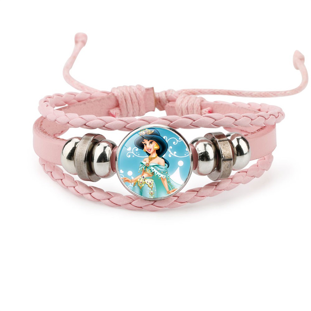 欧美配饰 一千零一夜jasmine茉莉公主手链 儿童卡通编织手环礼物