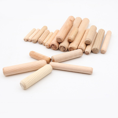 家具连接件木销木塞木榫圆木棒斜纹家具橱柜配件m6m8m10m12m0