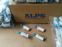 原装日本ALPS 按键开关双排12脚琴键带锁开关调音台按钮开关自锁