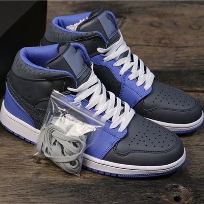 aj1灰蓝限量男鞋运动鞋乔1高帮黑红脚趾联名篮球鞋364770-006