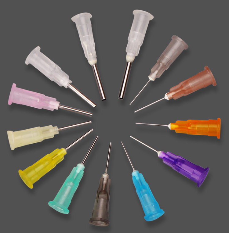 2分之1卡口点胶针头不锈钢针咀总长30mm针管外露13mm批发塑钢针头