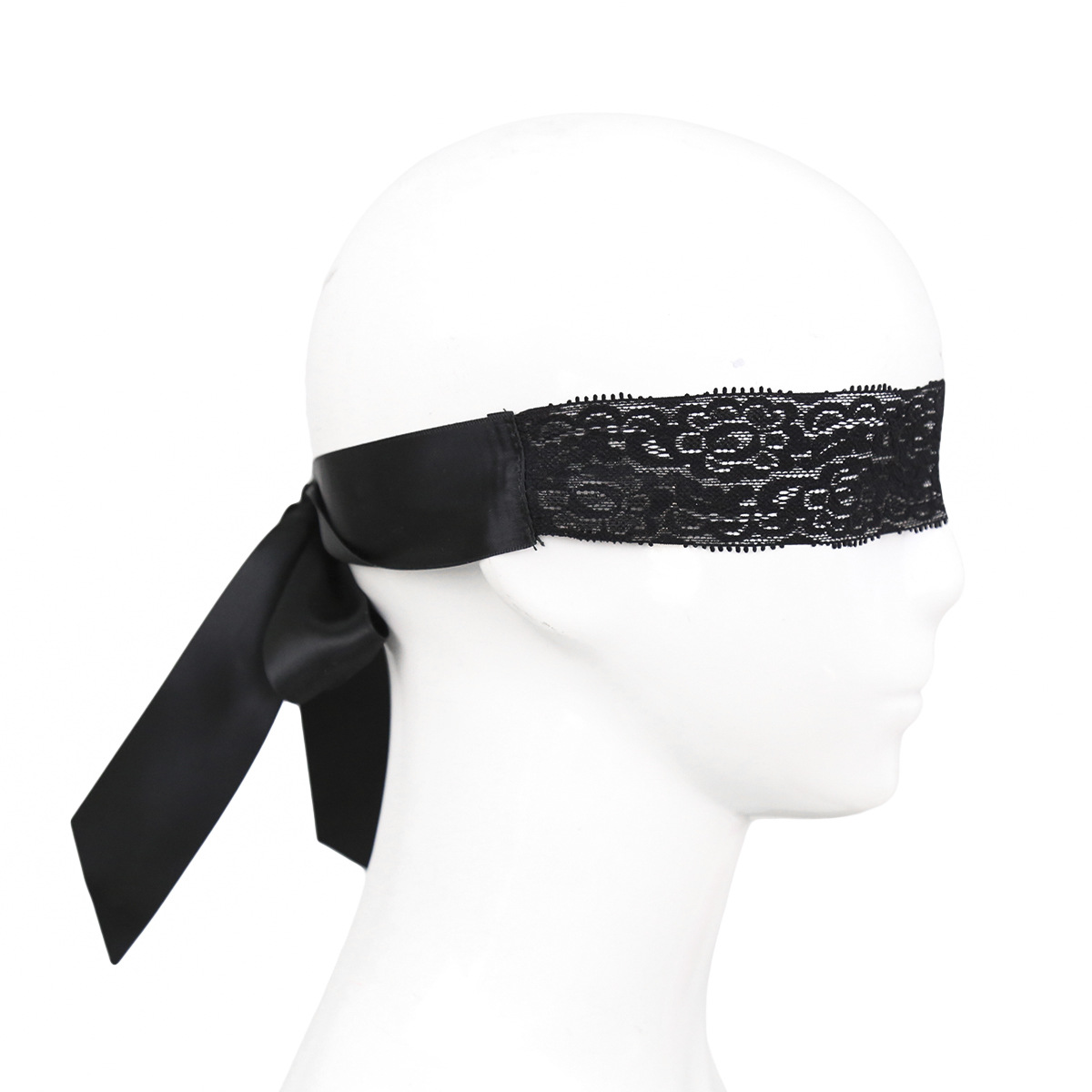 外贸成人用品新款黑色蕾丝丝带眼罩弹力蒙眼游戏玩具性用品玩具