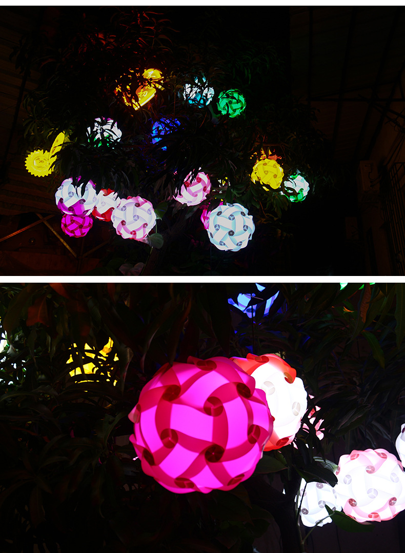 玲珑球棱形球灯景观灯圆球灯树木亮化装饰灯室内户外美陈亮化景观