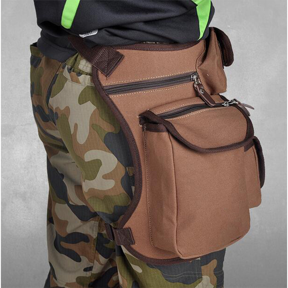 厂家直销男士多功能帆布腿包 战术绑腿包腰包 户外骑行运动装备包