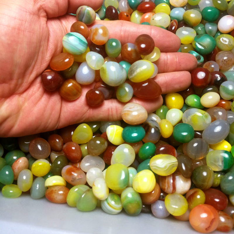 七彩玛瑙碎石 雨花石裸石每100克价-阿里巴巴