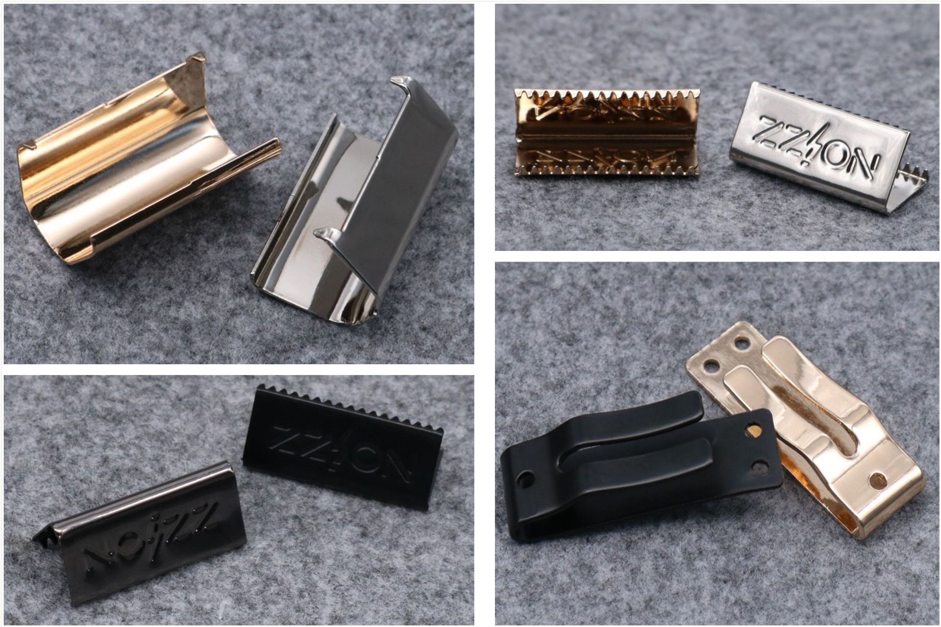 金属尾夹扣定制 五金辅料配件织带夹锌合金箱包尾夹铜夹厂销批发