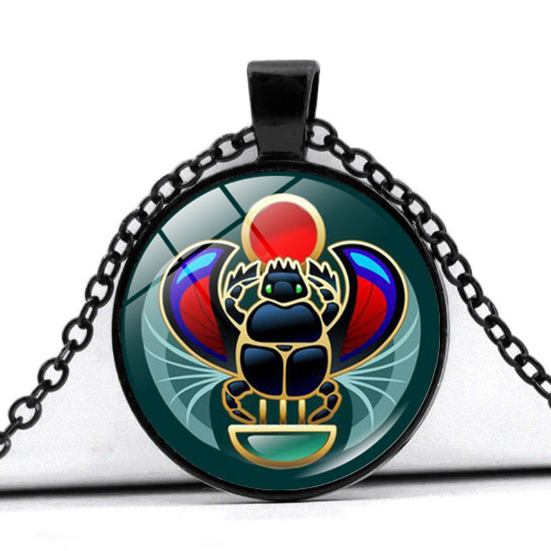 速卖通热销 埃及圣甲虫项链 时光宝石时尚潮流吊坠首饰 欧美饰品