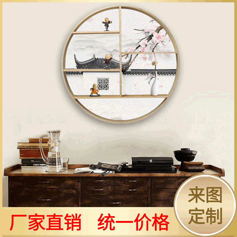 可定制带框工艺品壁画置物架 风景人物挂画实木框厂家批发装饰画