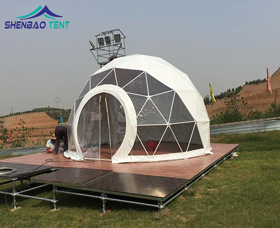 保温隔热隔音户外度假住宿酒店篷房 圆顶造型带内衬网红酒店帐篷