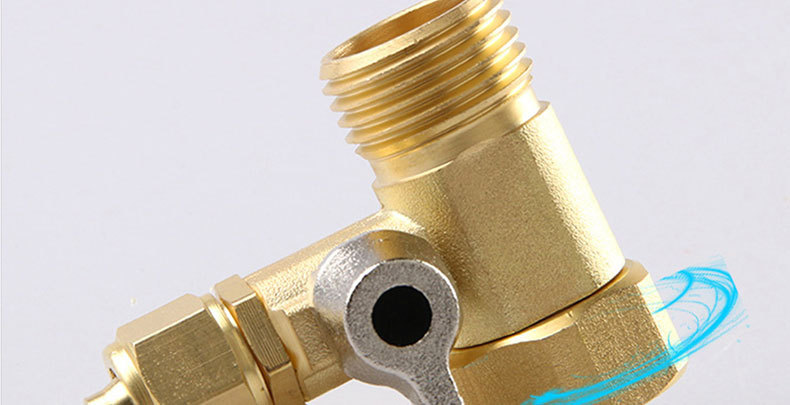 净水器进水阀 连体三通4分转3分 分水器 黄铜进水三通 直饮水机