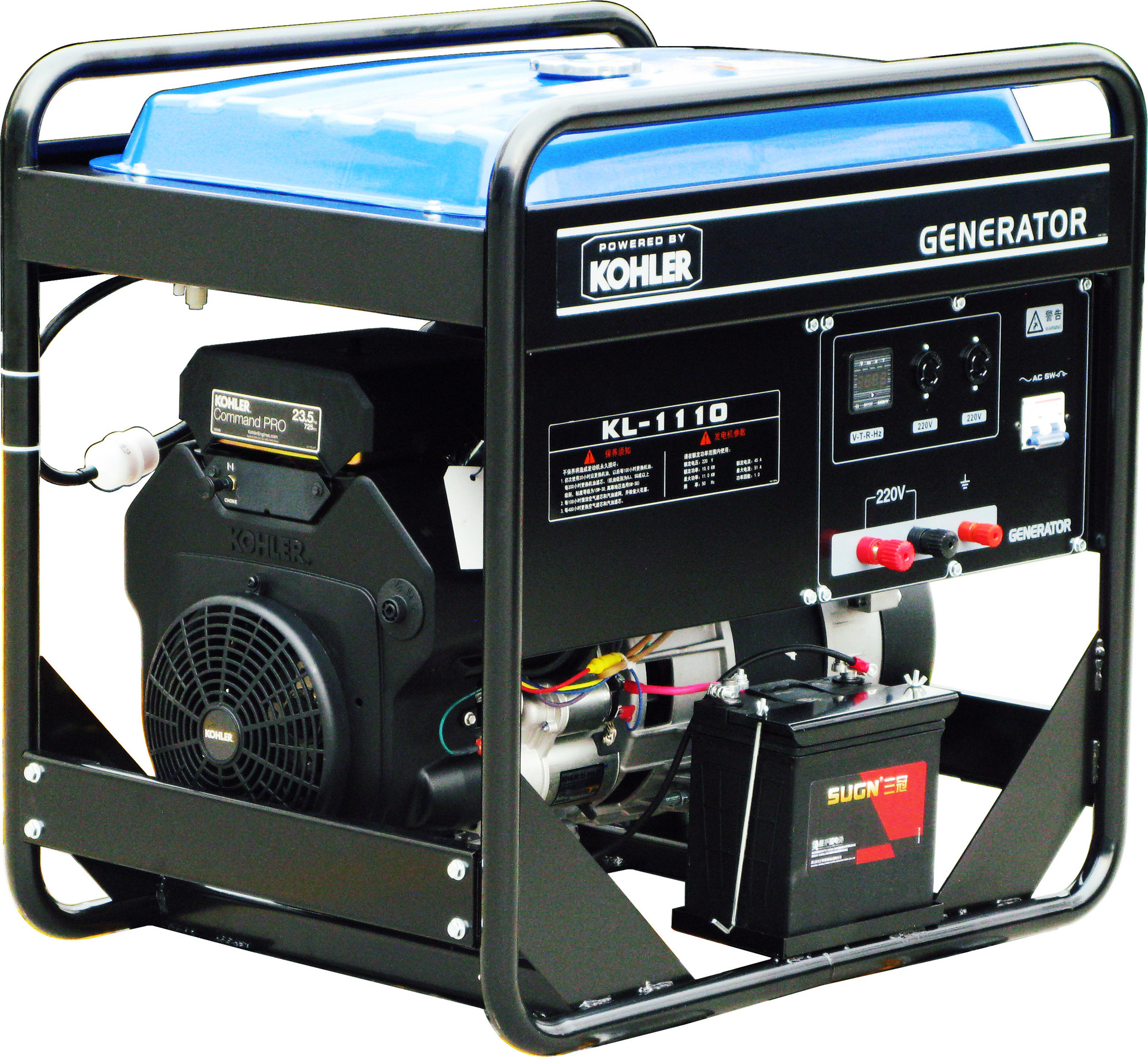 凯汇成品牌 科勒动力 10kw 单相 电动 车载汽油发电机 kl1110